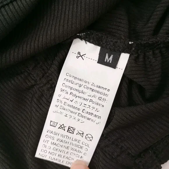 Crop Top Size M Women's Black - Picture 12 of 12